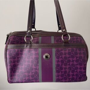 Purple Coach Medium Duffel Bag
